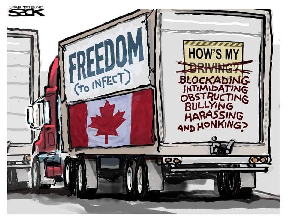 MahjoubLab's tweet photo. Have we considered sending in the #FreeDumbConvoy to stop the Russians from moving through Ukraine? 

Could be a win-win 🤔 https://t.co/06aN2STOQT