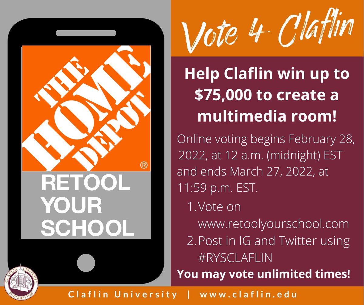 It’s that time of the year again! Help us win this year’s Retool Your School competition by casting your votes and using #RetoolYourSchool in all your posts on Instagram and Twitter. Online voting begins on Monday, Feb. 28 at retoolyourschool.com!