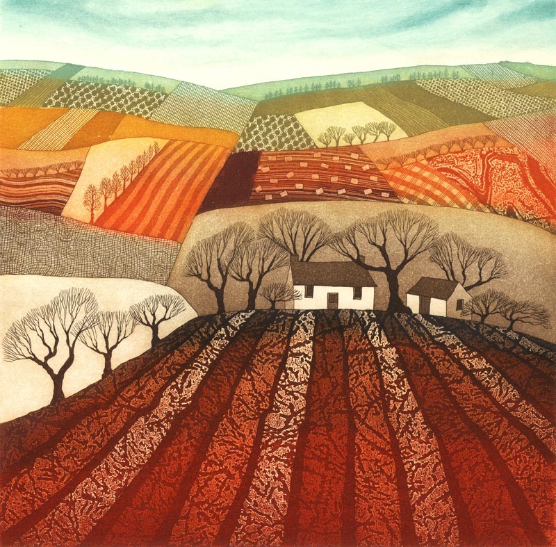 'Ploughed Earth' is an early etching. I'm making a difficult decision to give up etching having invested many years in learning the process and refining my style. It just takes too long! The edition of 50 is now sold out but greetings cards are available. rebecca-vincent.co.uk/product-page/p…
