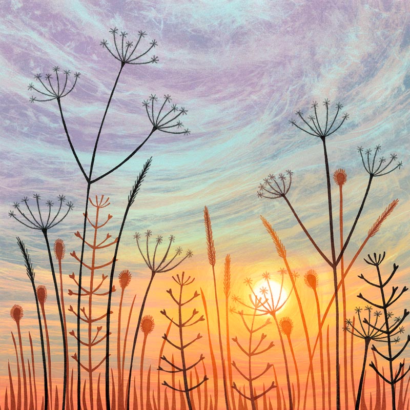 With strong backlighting, I was able to include plant forms with varied colours to indicate the sunlight falling on the seedheads. This was a new idea that has proven extremely popular. What do you think of this one? rebecca-vincent.co.uk/product-page/s… #printmakers #printmakeroftwitter