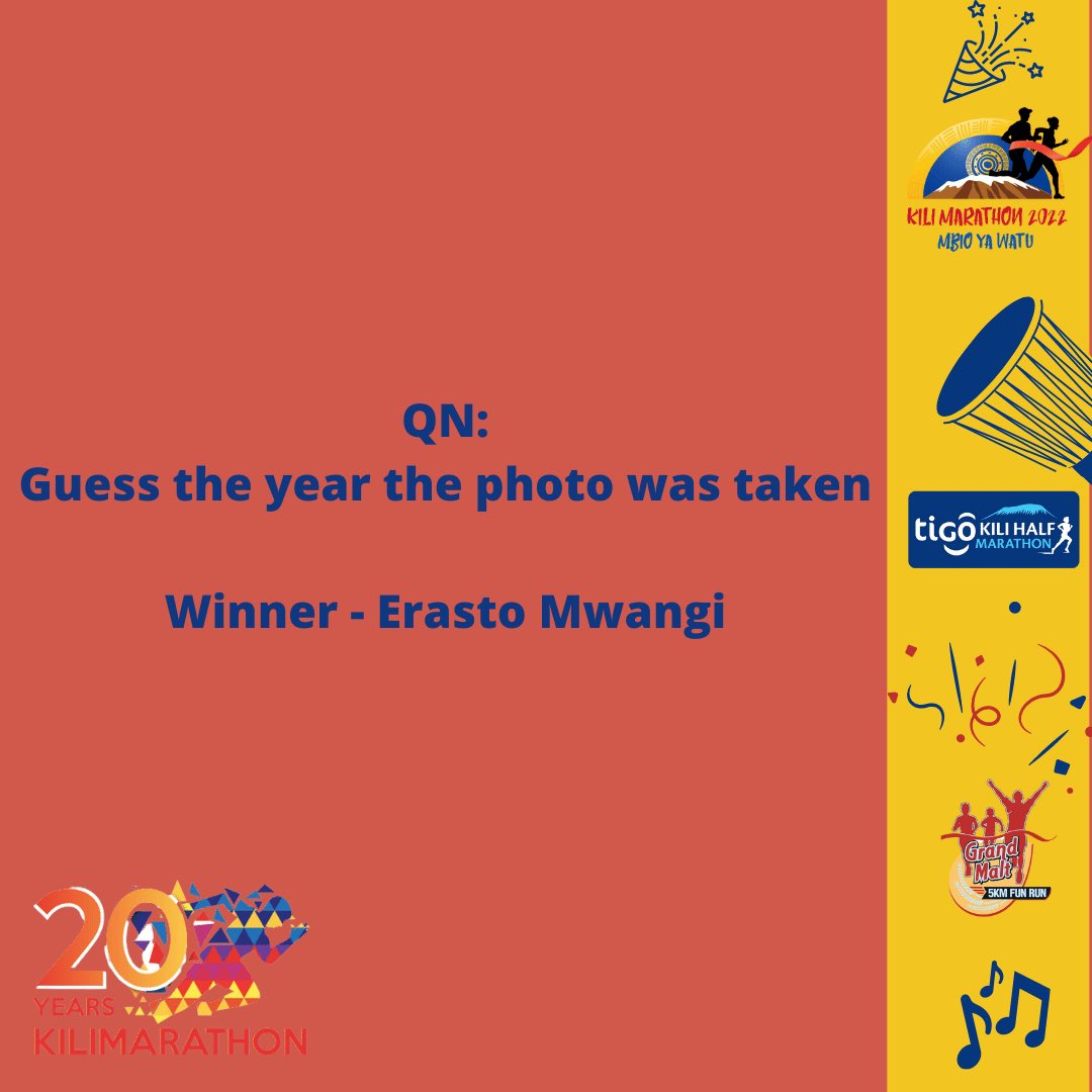 KiliMarathon's tweet photo. Here are the selected winners for all the challenges we have posted!

Please remember to bring your: 
ID
RACE NUMBER
PHONE NUMBER
AND YOUR BEST SMILE

To collect your prizes come to the Expo / Stadium in Moshi on Saturday the 26th 2pm during Race Number collection. HONGERA! https://t.co/Fb5GvRqtbg