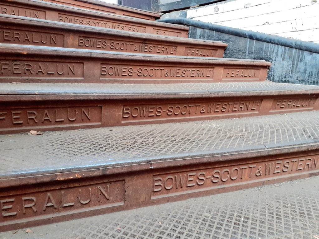 The fabulous iron stairs at the Thames foot tunnel today for #ironworkthursday