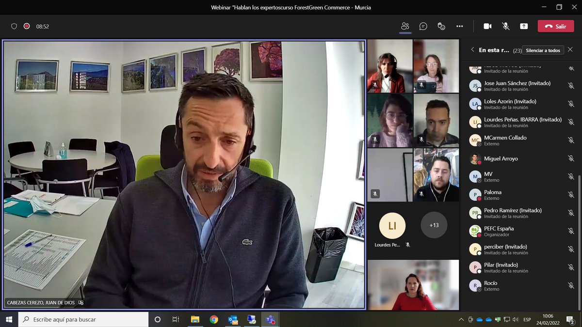 PEFCSpain's tweet photo. En el webinar #Hablanlosexpertos del #ForestGreenCommerce #Murcia, Juan De Dios Cabezas, Subdirector General de Política Forestal, Caza y Pesca Fluvial de la @regiondemurcia, incide en la #certificaciónforestal como herramienta reconocida por el conjunto de la sociedad
#PEFC /1 https://t.co/elvWESu0rT