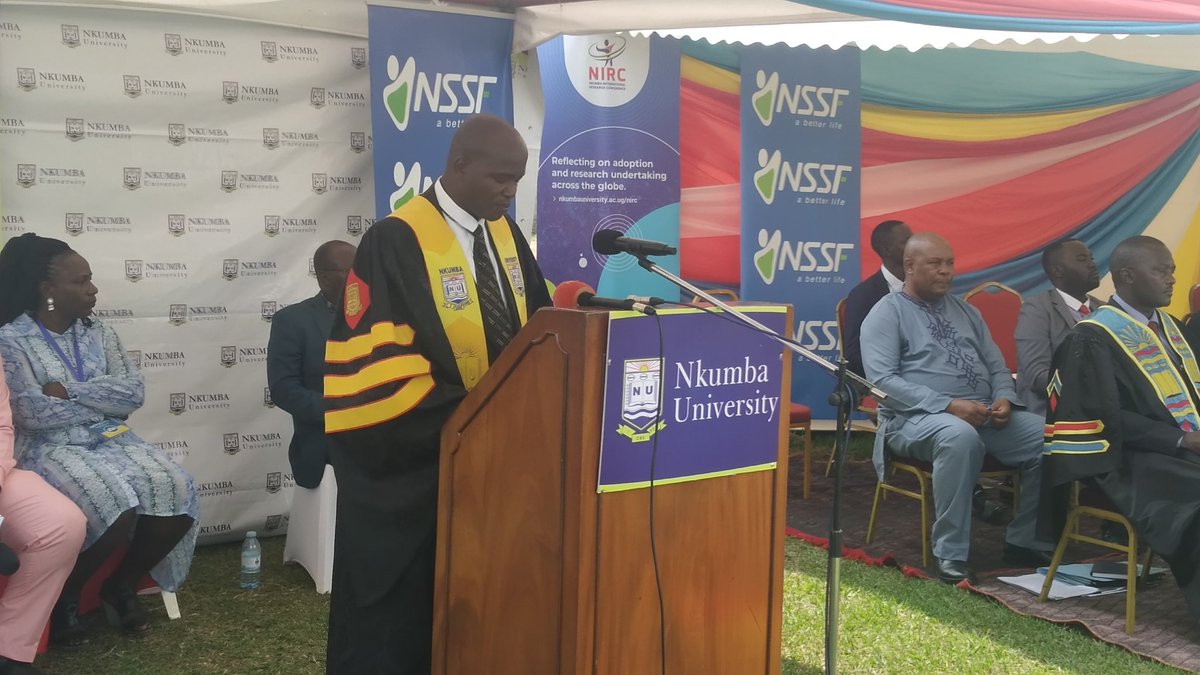 NkumbaUni's tweet photo. Finally, Prof. Jude T. Lubega is installed as the fifth Vice Chancellor of @NkumbaUni .
Follow the proceedings online now: https://t.co/WQJ9pMAbUc https://t.co/OkuV9J4BHy