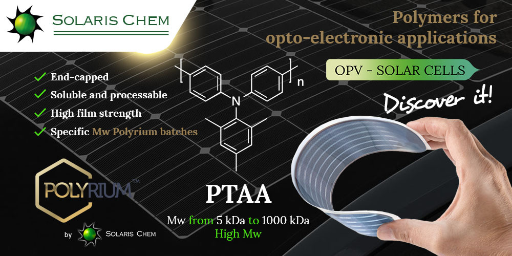 solarischem's tweet photo. Polymers for opto-electronic applications. Polymer photovoltaic cells is a technology of organic #solarcells that produce electricity from light with the help of semiconductor #polymers.
https://t.co/fOU9ikRx0u
#PTAA #P3HT #PCBM #C60 #batteries #perovskites #fullerene https://t.co/bHBs0wxF3o