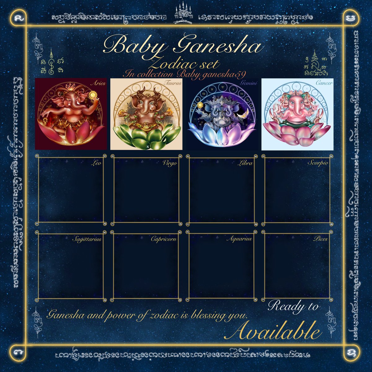Collection Baby ganesha59 is the perfect blend of art, astrology, Khmer talisman and witchcraft to bless the owner of the pieces.Every piece has a blessing talisman and like a lucky charm for you.opensea.io/ployplubplar #NFTCommumity #NFTJapan #nftcollectors #NFTJapan #NFTasia