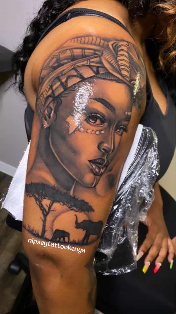 23 best African Queen Tattoo Designs | Egyptian tattoo sleeve, African  tattoo, Egyptian queen tattoos