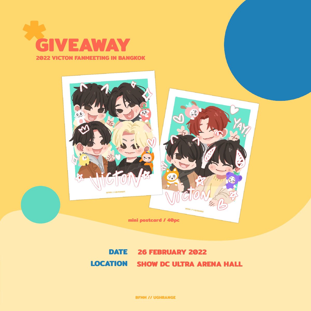 ughrange's tweet photo. ʚ♡ɞ giveaway ʚ♡ɞ

mini postcard // 40p

date :  26.02.22
location : show dc ultra arena hall
time : tba

#2022VICTON_FanMeetingBKK https://t.co/aiyRoNpXW2