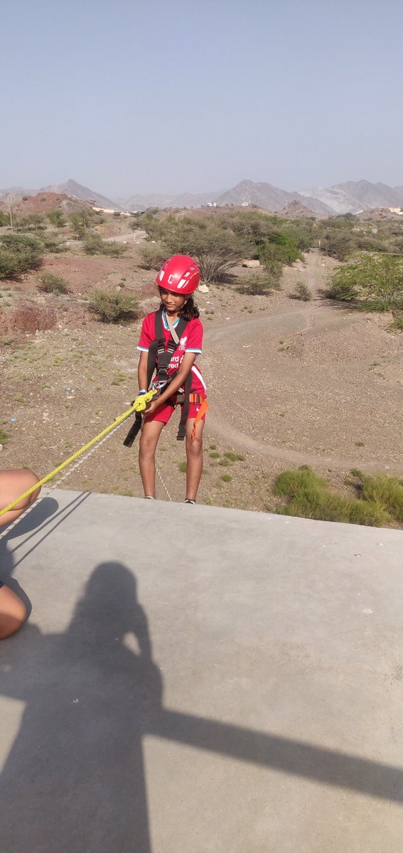 DESSyear5's tweet photo. Abseiling @AdventureCUAE #dessyear5 #dessflourishingchildren https://t.co/1IrtGUL1Jb