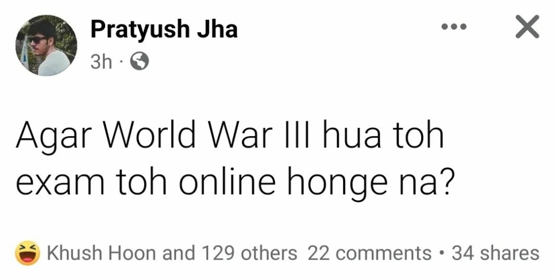 Apliclub's tweet photo. The world is worried about #WW3 
Meanwhile Indians are worried about #cryptocrash 
And Indian students are worried... https://t.co/9rcF1w53jg