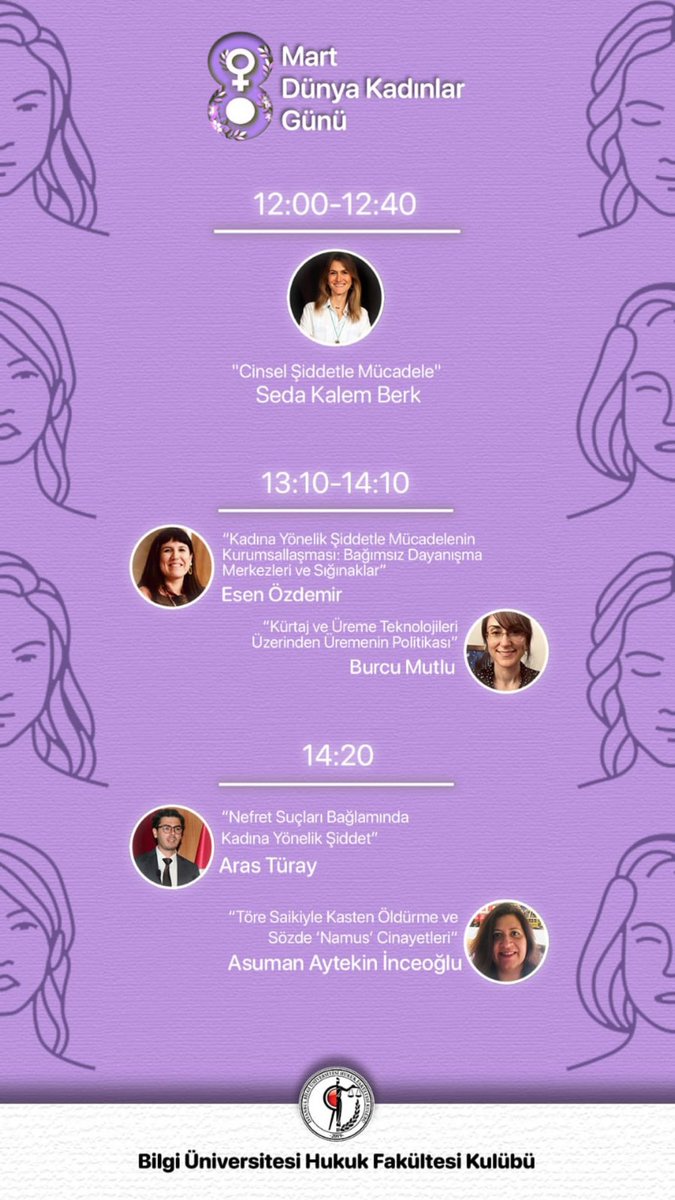 8 MART KADINLAR GÜNÜNDE:
BAŞLANGIÇTAN BUGÜNE

İstanbul Bilgi Üniversitesi Hukuk Fakültesi Kulübü olarak 8 Mart Dünya Kadınlar Günü adına oluşturduğumuz organizasyonumuza Santralistanbul kampüsünde hepinizi bekliyoruz!