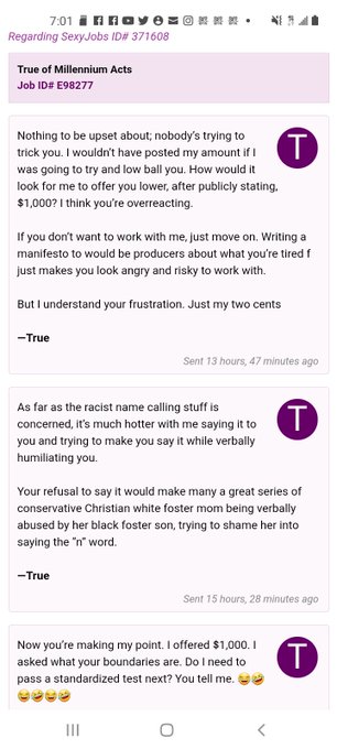 This is why I just dont fuckin work in this industry. 90% are scammers. Then I attract off kilter crazy