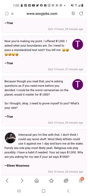 This is why I just dont fuckin work in this industry. 90% are scammers. Then I attract off kilter crazy