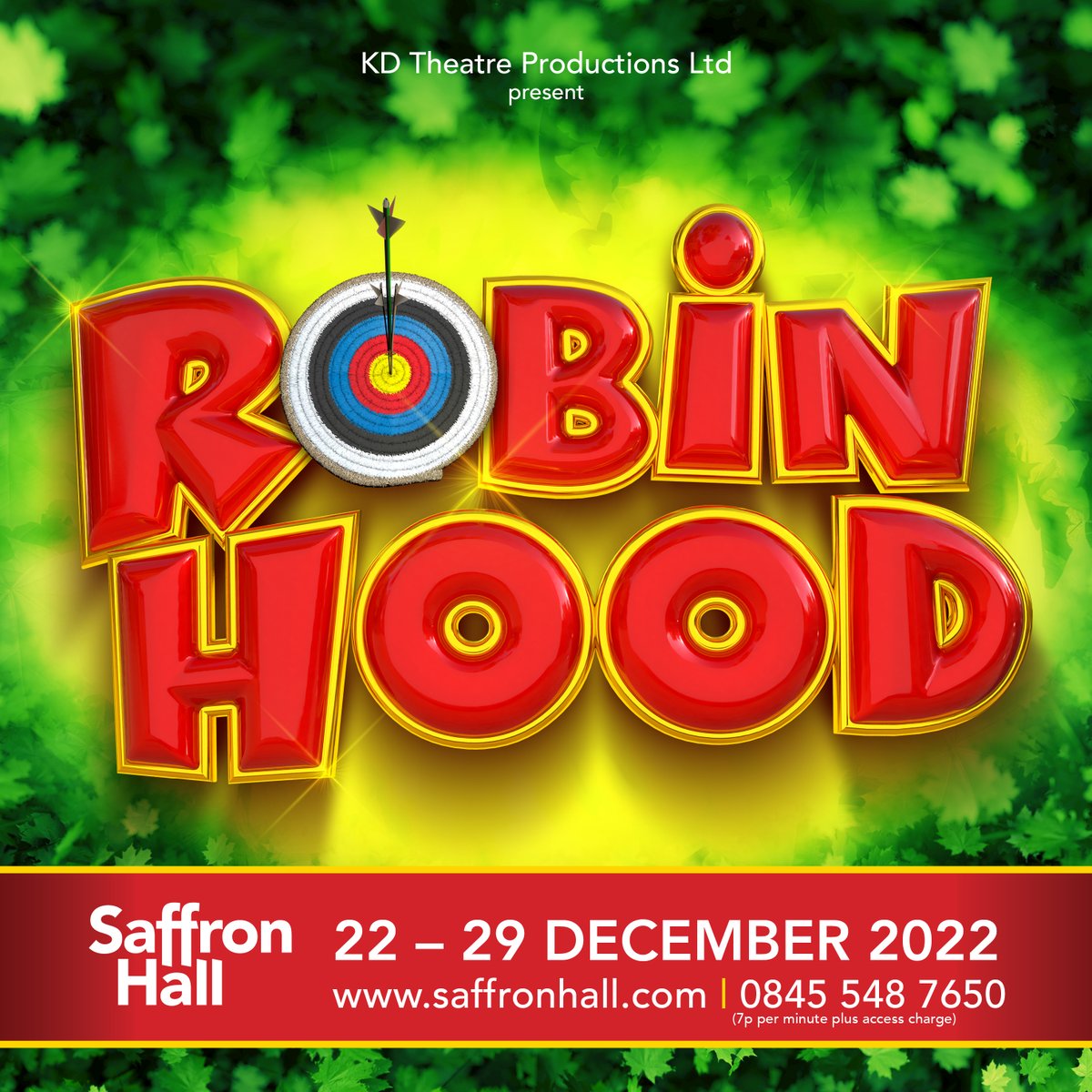Hit the bullseye this Christmas as pantomime returns to @SaffronHallSW with Robin Hood - the Greatest Pantomime Adventure. Tickets are on sale now! shorturl.at/fpELP
