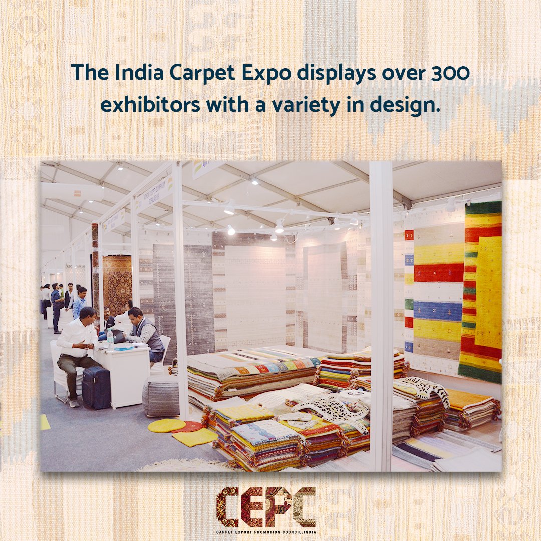 cepcindia's tweet photo. A B-2-B event solely focused on our overseas buyers, the India Carpet Expo displays over 300 exhibitors with a variety in design. Click below for more information: https://t.co/Q4M0t4buBx
#b2bevent #overseasbuyers #carpetsofindia #handcraftedcarpets #42ndindiancarpetexpo #2022 https://t.co/XpP6qPuyvA
