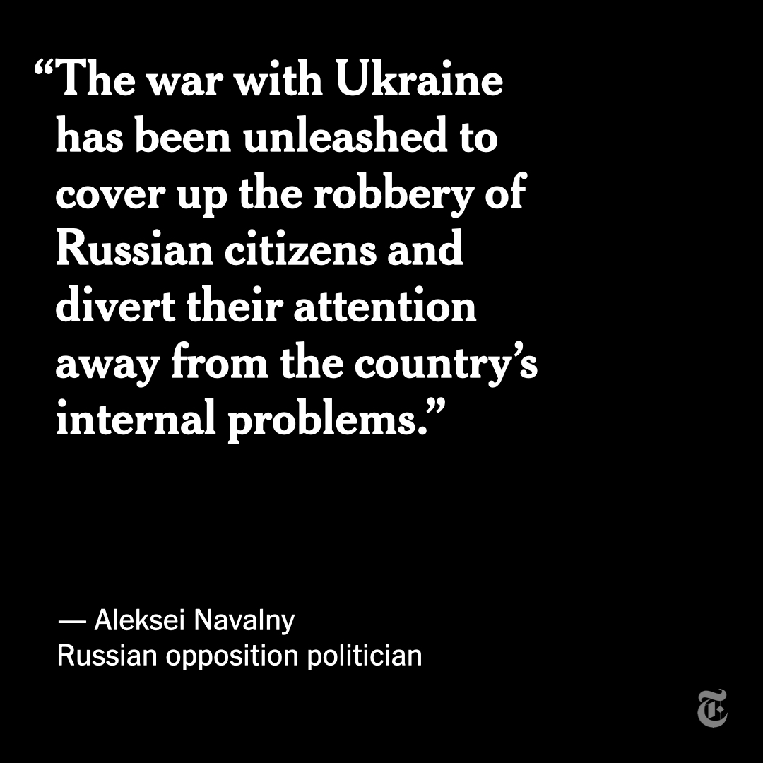 nytimes's tweet photo. Aleksei Navalny, the jailed Russian opposition politician, condemned the invasion of Ukraine at a court hearing on Thursday. https://t.co/yJHnWkXdyN https://t.co/E2DpLxzWC5