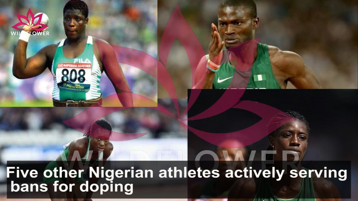 5 . Azike Henry , The little-known sprinter bagged a life ban after testing positive a second time for NR-AAF-Methenolone.

#Athletics #Blessingokagbare #NigerianIdol 
#Wildflowers