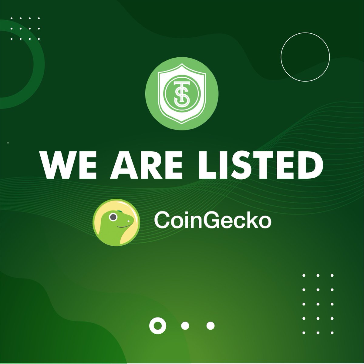 TokenStand's tweet photo. 💎@TokenStand has been listed on Coingecko: https://t.co/QwDJVTHSrg 🥳🙌
🚀New holders please join our telegram here: https://t.co/6PraxPqQFF 🚀
#tokenstand #blockchain #crypto #NFTs https://t.co/EIZHC0Q9cN