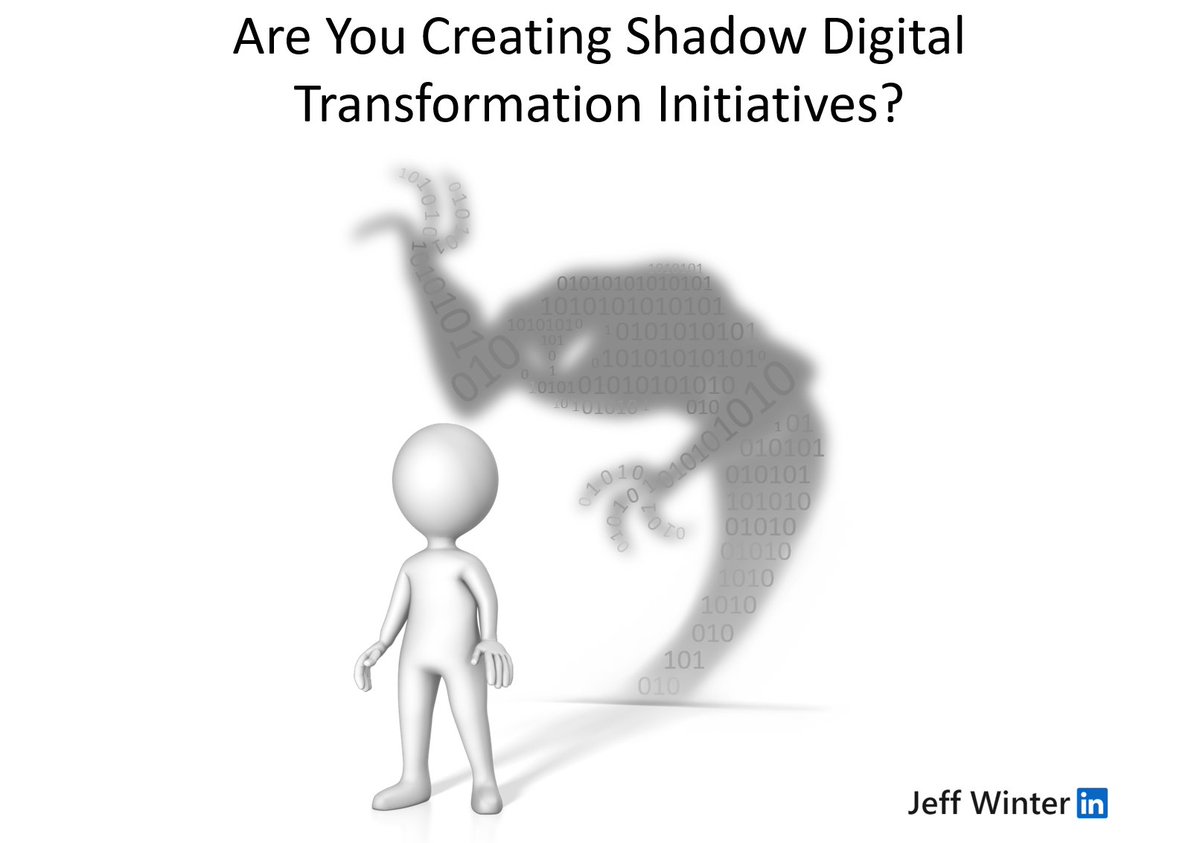 Despite an improved position for CIOs and CTOs within organizations, the high rate of demand for digital transformation is spawning multiple shadow projects, leaving organizations with “𝐬𝐡𝐚𝐝𝐨𝐰 𝐝𝐢𝐠𝐢𝐭𝐚𝐥 𝐭𝐫𝐚𝐧𝐬𝐟𝐨𝐫𝐦𝐚𝐭𝐢𝐨𝐧 𝐢𝐧𝐢𝐭𝐢𝐚𝐭𝐢𝐯𝐞𝐬”