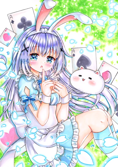 ぴょんぴょんするんじゃぁ⋆⸜(* ॑꒳ ॑*  )⸝ピョンピョン

 #ごちうさ  #コピックイラスト 