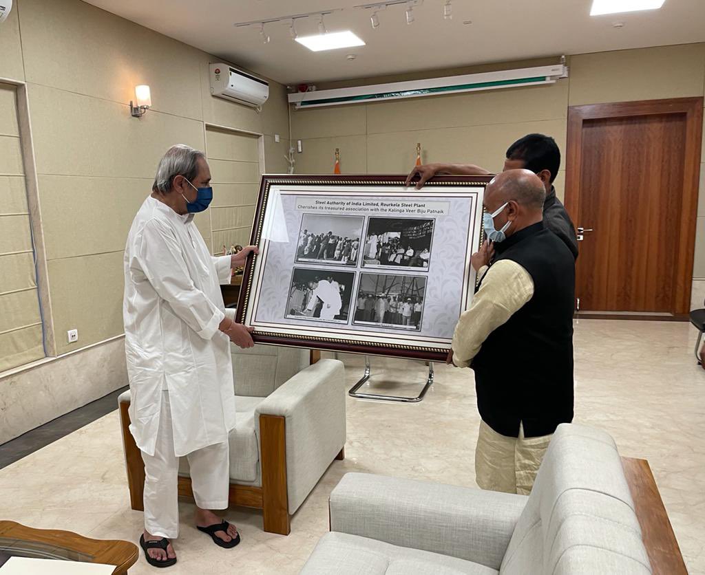 Met with the Hon’ble CM of Odisha  
Shri Naveen Patnaik ji.

Discussed about the development of steel sector in the state of Odisha. 

Rourkela Steel plant will be expanded which will create economic and employment opportunities in the state.

<a href="/Naveen_Odisha/">Naveen Patnaik</a> 
<a href="/CMO_Odisha/">CMO Odisha</a>
