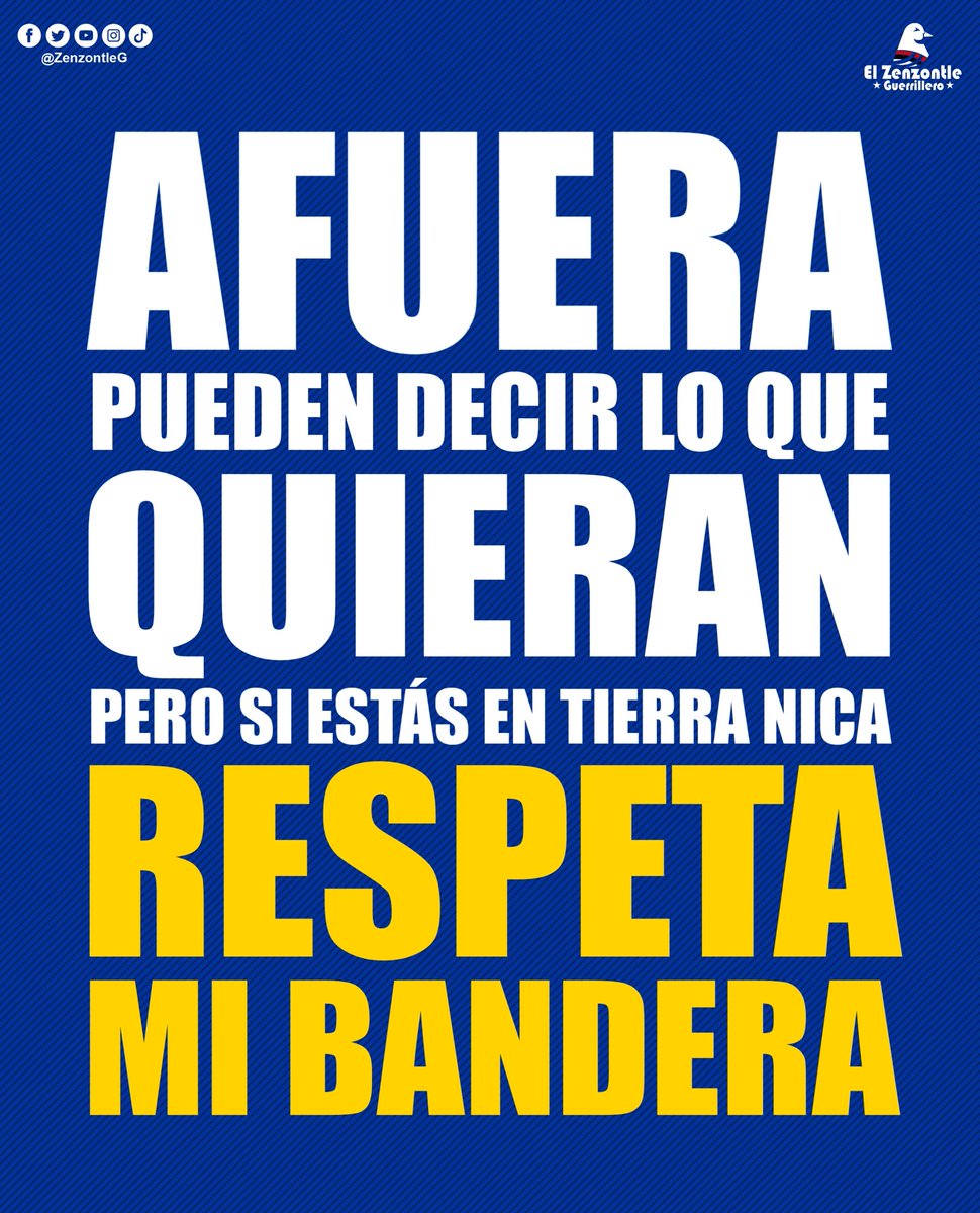 ‼️ #Nicaragua | Respete mi Bandera !!! 

Aquí no permitiremos ningún tipo de Intromisión en asuntos internos de nuestro País, peor aún de un extranjero... ✊🏻🔴⚫🇳🇮

#SoberaniaEnMiTierra 
#2022EsperanzasVictoriosas 
#TodosLosTriunfosSonDelPueblo