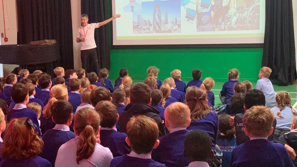 MicklefieldPrep's tweet photo. Our Lower and Upper School assemblies had a special visitor this morning from @markdsross. He shared his passion for triathlon and how he represented Team GB in the European & World AG Championships for his age group. Thank you for an inspiring talk! ๐๐โโ๏ธ๐ด๐
#AmazingLives https://t.co/lMN2gkCrvc