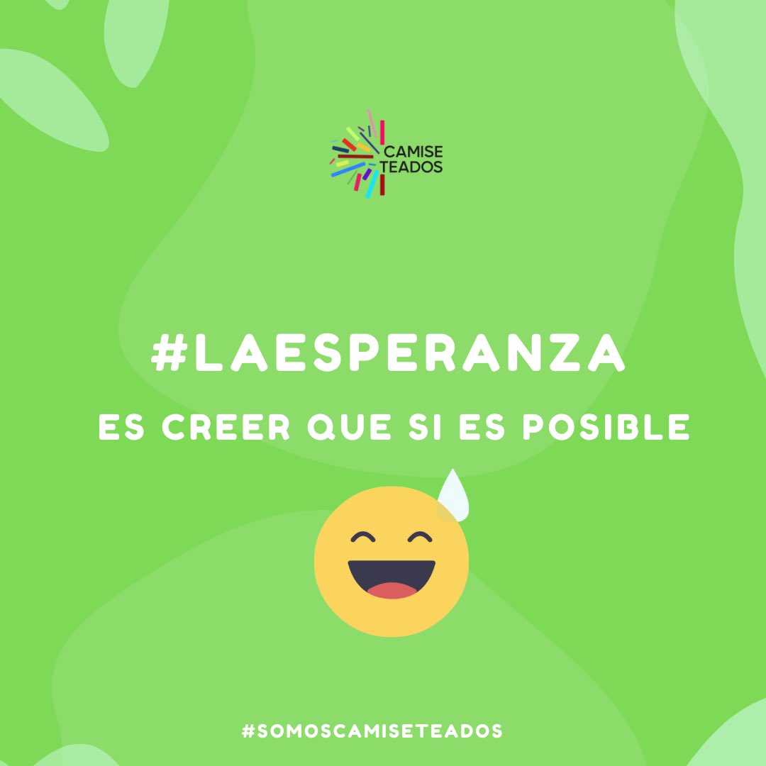 Buen día 🌱a todos los ciudadanos que buscan hacer el bien y que movilizan #esperanza en su territorio. 

Creer que es posible 💚 el cambio positivo con buenas acciones es de Camiseteados.