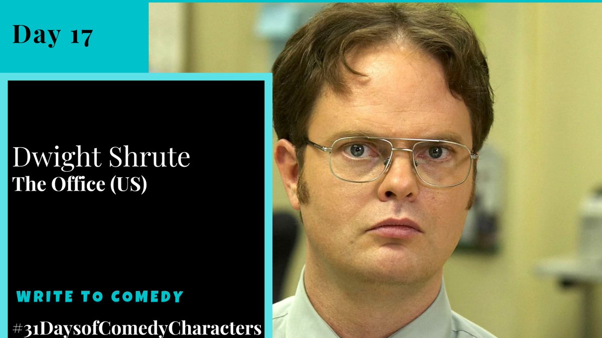jacjsarah's tweet photo. The juggernaut that's the #31DaysOfComedyCharacters is on day 17 &amp; today it's #DwightShrute  #TheOffice. Dwight is complex. 
Bold, &amp; owner of a Beet farm (bears, beets, Battlestar Galactica), he always does the right thing. Instigator of best #coldopening of all time (fire drill) https://t.co/NfSb6sjAqL