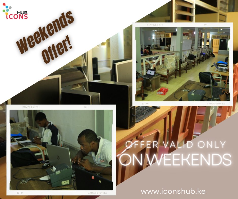 iCONSHUB2's tweet photo. Just a reminder to all youths that this weekend is the last weekend to enjoy FREE access to conducive co-working space, access to FREE high-speed internet, access to FREE devices &amp; access to FREE technical support, courtesy of ICONS HUB!!!
Capitalize on this offer while it lasts! https://t.co/W3UnM7FftB