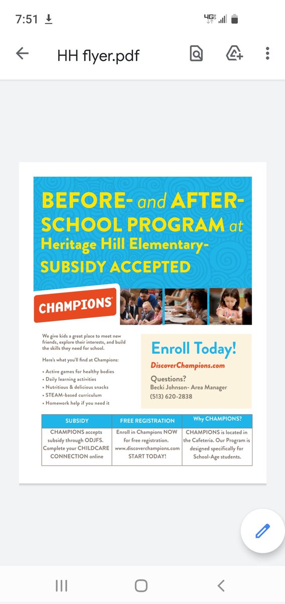 Heritage Hill is enrolling for our Champions Program!  We have openings for before and after school!  We have programs for spring break and summer!  #vikingdiff <a href="/PFausnaugh/">Dr. Ronald Fausnaugh</a>