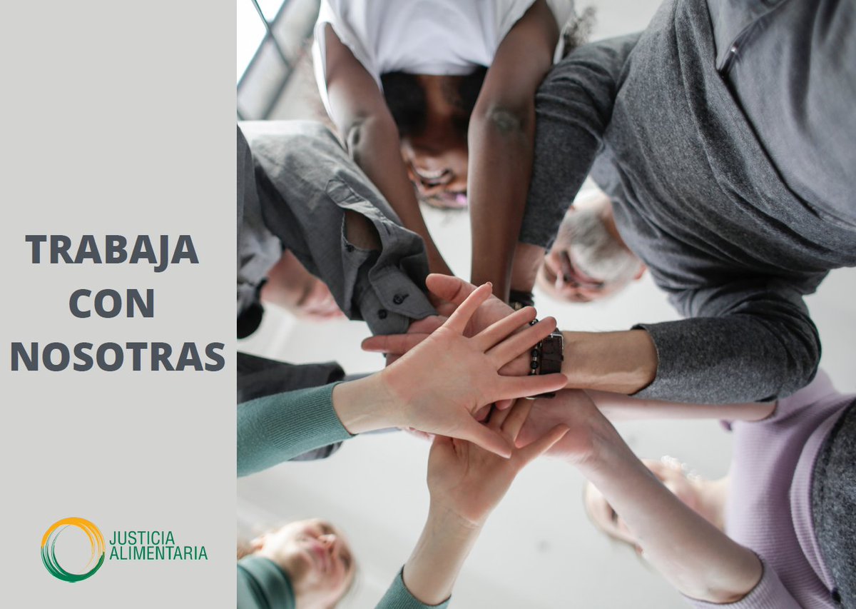 Estamos buscando una persona para cubrir la plaza de Técnico/a de proyectos de Justicia Alimentaria en #Madrid. 
✍️Si te interesa puedes enviar tu candidatura hasta el 10/03   justiciaalimentaria.org/wp-content/upl…
