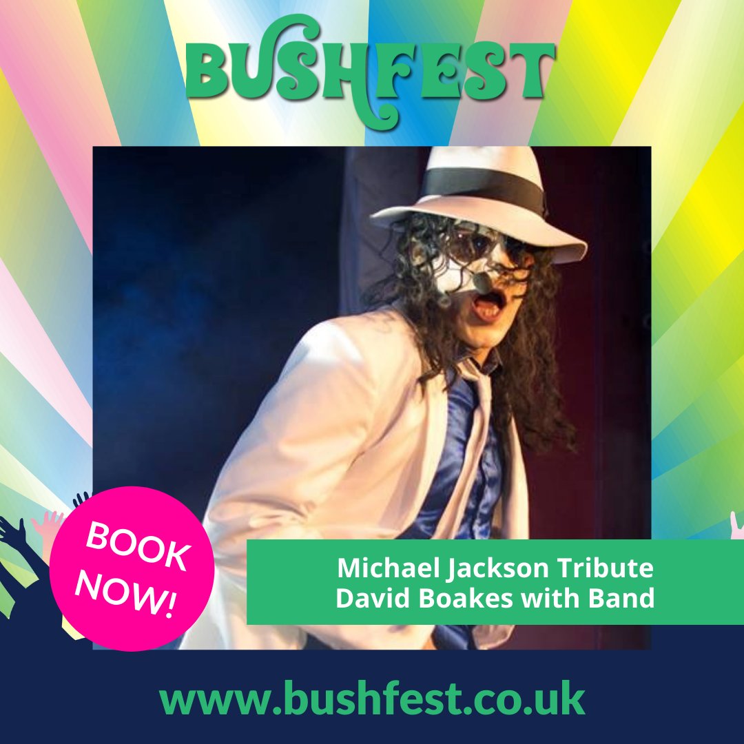 Michael Jackson Tribute and Band <a href="/DavidBoakesMJ/">David Boakes</a> will be entertaining us at #Bushfest with the greatest hits and the moves of the King of Pop.   Don't miss out on discounted early bird tickets at bushfest.co.uk

#Bushey #Watford #Herts #Music #Festival #MetBushey