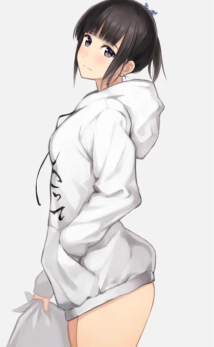 ちょっとだらしない格好でゴミ出しするお姉さん
#詩子あーと 