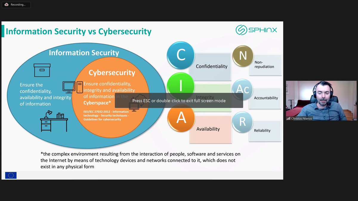 ProjectSphinx's tweet image. #workshop updates 🔴
The SPHINX@HEALTHSECURITY has just begun!
Project Coordinator Christos Ntanos of @DSS_Lab is giving the opening speech.
#EU #H2020 #CyberSecurity #healthcare