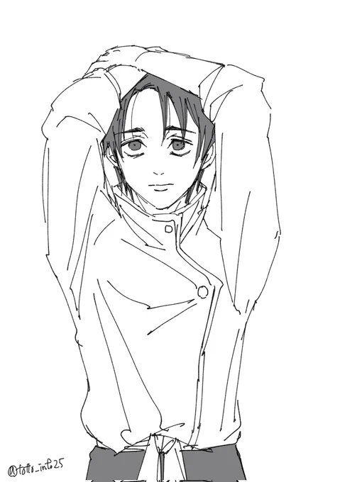 セクシーボーイおっこつを描こうとして試行錯誤した結果、謎のポーズに…ゆうたぁ… 