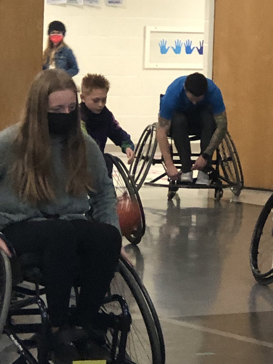 MrsRingJAG's tweet photo. Adaptive Sports Ohio      Fifth Grade wheelchair basketball experience!                                 #1JAG
#AdaptiveSportsOhio. https://t.co/rLd51LKlNa