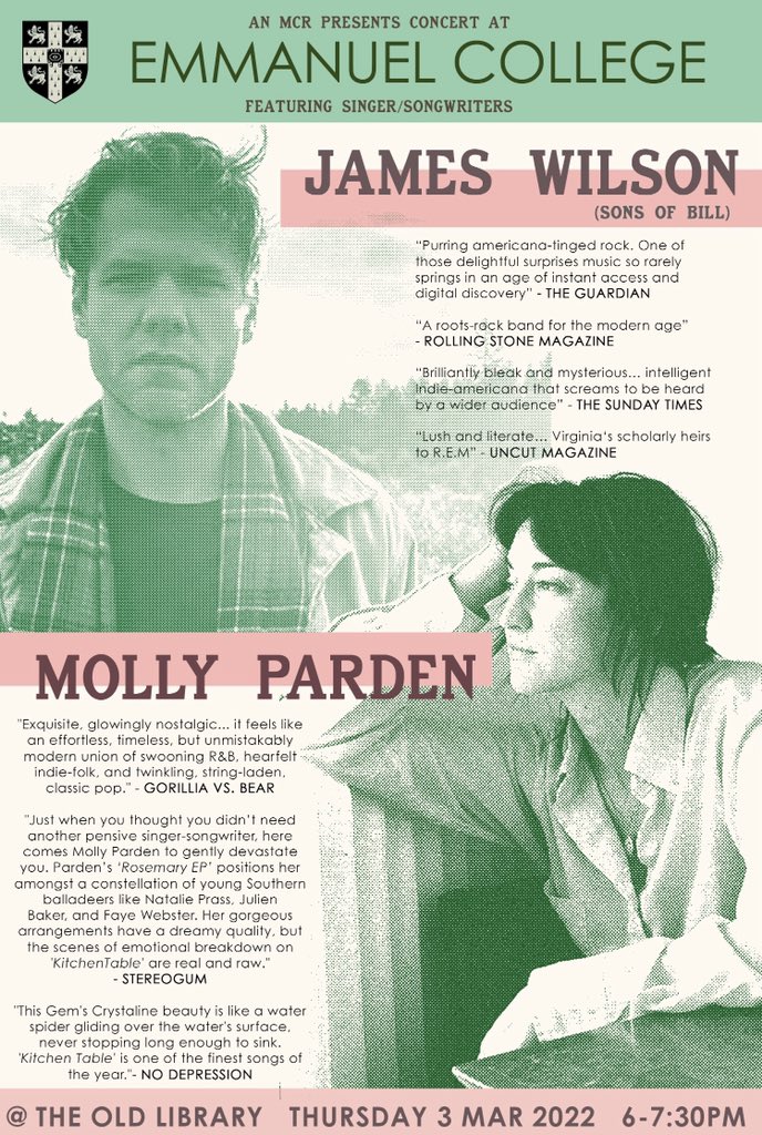 Old Library Emmanuel college next Thursday: don’t miss it!!!