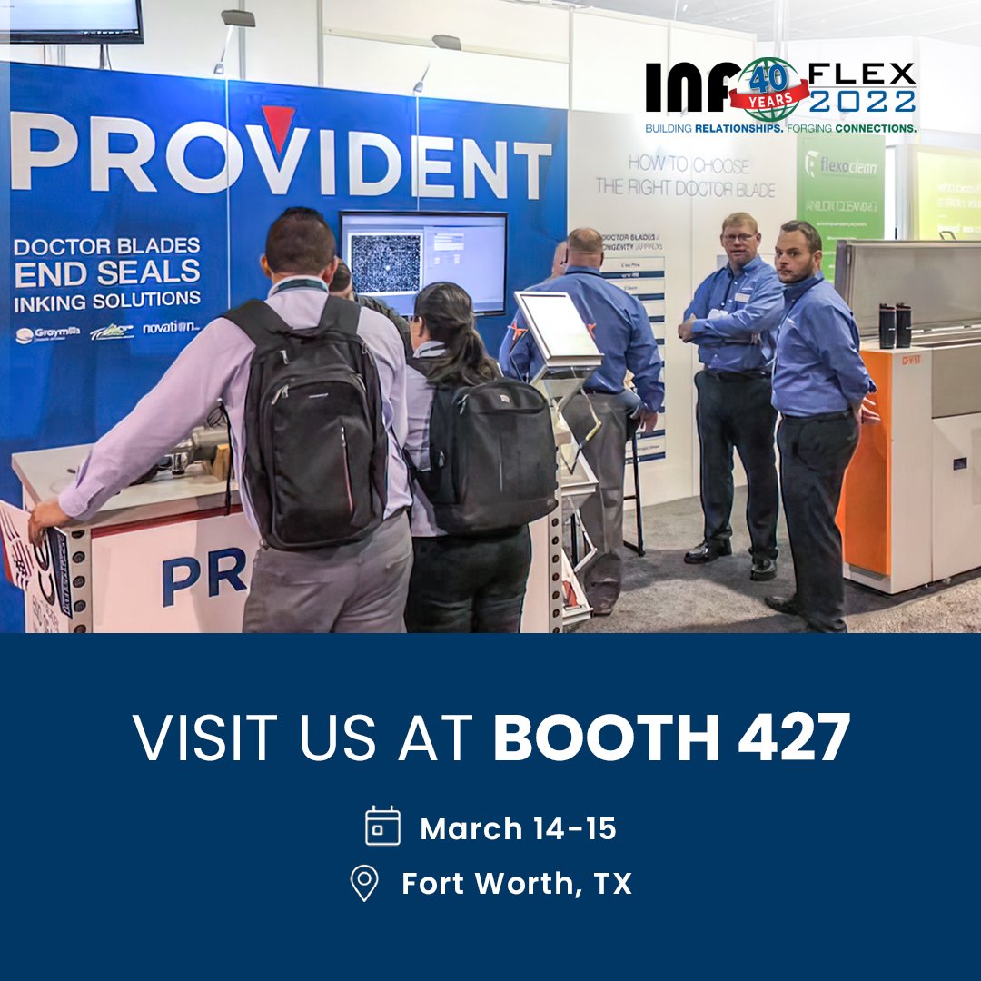 Celebrate the 40th-anniversary milestone of INFOFLEX 2022 by joining us at Booth #427. We are so excited to share our extensive selection of innovative doctor blades, end seals, and pressroom technologies during the show. 

Registered here: hubs.ly/Q013MBpj0 

#INFOFLEX2022