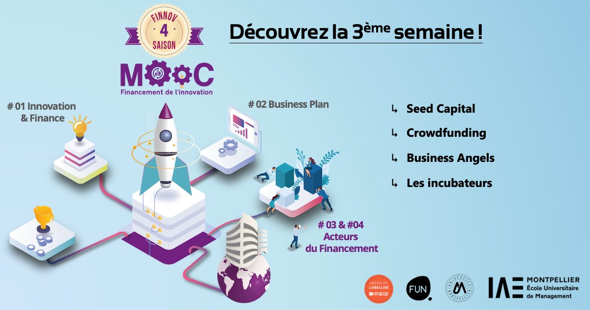 Cette semaine, découvrez les acteurs du #financement de l’innovation (partie 1):
🎥le Seed Capital, le Crowdfunding, les Business Angels et le rôle des incubateurs (interview d'<a href="/iprevotBIC/">Isabelle Prevot</a> du @BIC_Montpellier)
💸le fil rouge présente la chronologie des levées de fonds de Naïo.