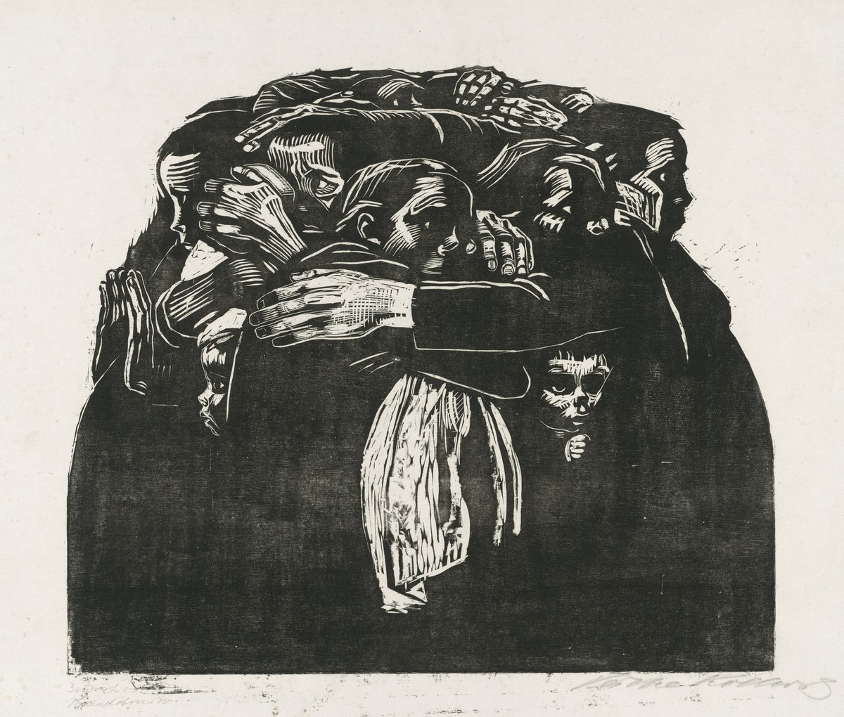 Käthe Kollwitz, The Mothers, 1920, one of the artist's many anti-war artworks #WomensArt