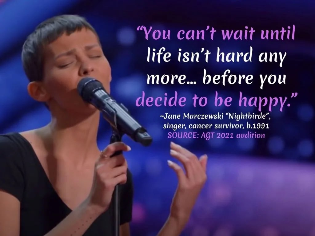 I’m really inspired by the Nightbirde. Check out her AGT performance if you have not seen it: youtu.be/CZJvBfoHDk0