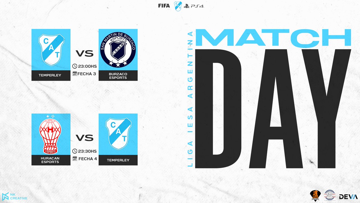 #PS4 #FIFA22

🏆 Primera División <a href="/IESAFIFAar/">IESA Argentina</a> 

🗓️ Fecha 3
🆚 San Martin de Burzaco
🕚 23:00hs

🗓️ Fecha 4
🆚 Huracan
🕦 23:30hs

#LaFamiliaMasGrandeDelSur⛽️
