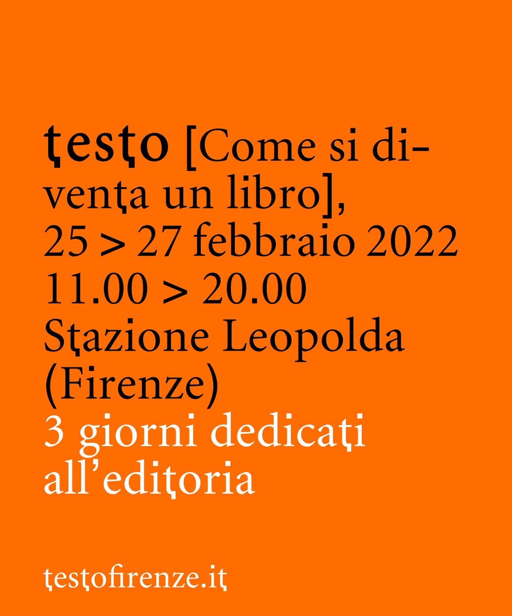 📚 Domani comincia #TestoFirenze e alle 18.00 vi aspettiamo con i nostri organizzatori @giorgeliot e <a href="/AndreaXCaciagli/">Andrea Caciagli</a> per il percorso guidato "Un viaggio periodico", sul mondo delle riviste e molto altro! Per info e per prenotare il proprio posto ▶ bit.ly/3rYG5pp