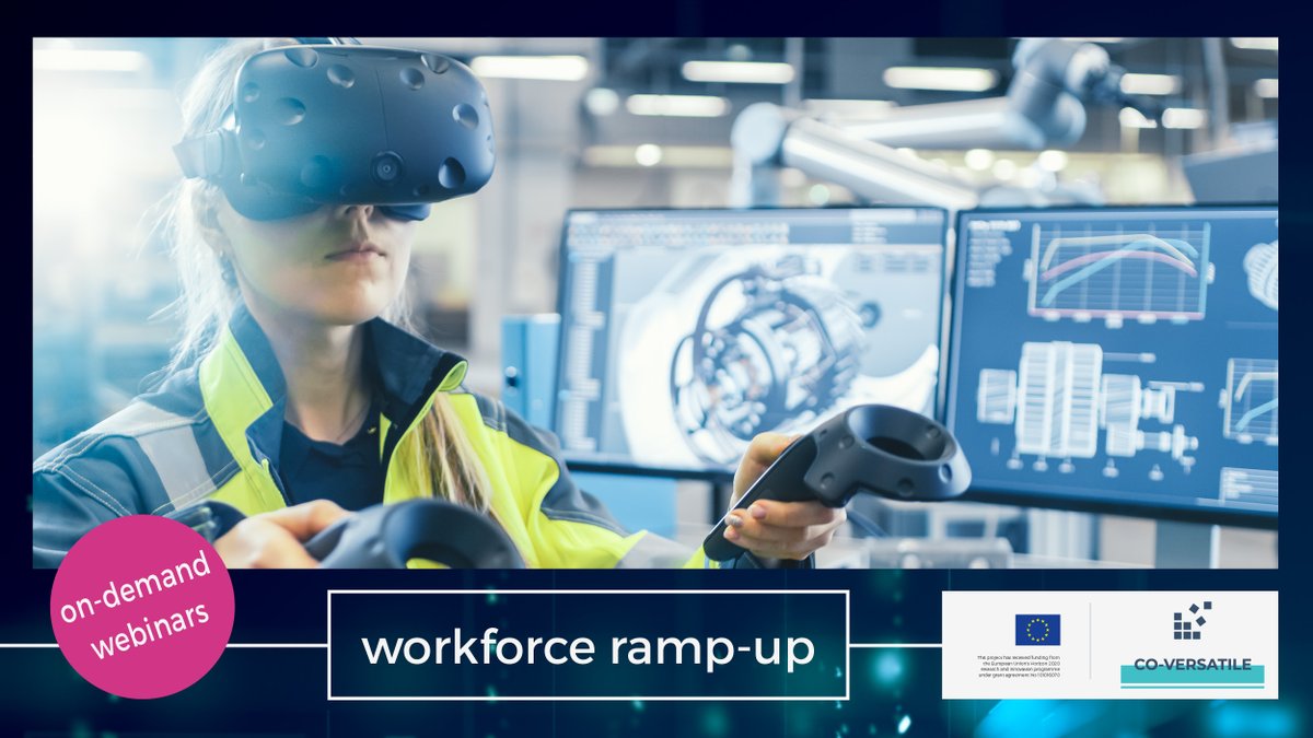 CO-VERSATILE project (@coversatile) on Twitter photo How can #extendedreality, #augmentedreality, #mixedreality and #virtualreality tools help achieve workforce ramp-up and production ramp-up on short notice?
Don’t miss our ON-DEMAND webinar. Plus, hear about <a href="/CoVersatile/">CO-VERSATILE project</a> plans for 2022 from <a href="/lovas_robert/">Robert Lovas</a>
co-versatile.eu/events/co-vers… How can #extendedreality, #augmentedreality, #mixedreality and #virtualreality tools help achieve workforce ramp-up and production ramp-up on short notice?
Don’t miss our ON-DEMAND webinar. Plus, hear about <a href="/CoVersatile/">CO-VERSATILE project</a> plans for 2022 from <a href="/lovas_robert/">Robert Lovas</a>
co-versatile.eu/events/co-vers…