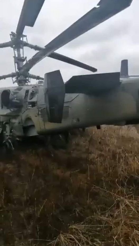 Rusya'nın başlattığı hava saldırısında dünyanın en iyi helikopterlerinden biri olarak bilinen Ka-52 düşürüldü