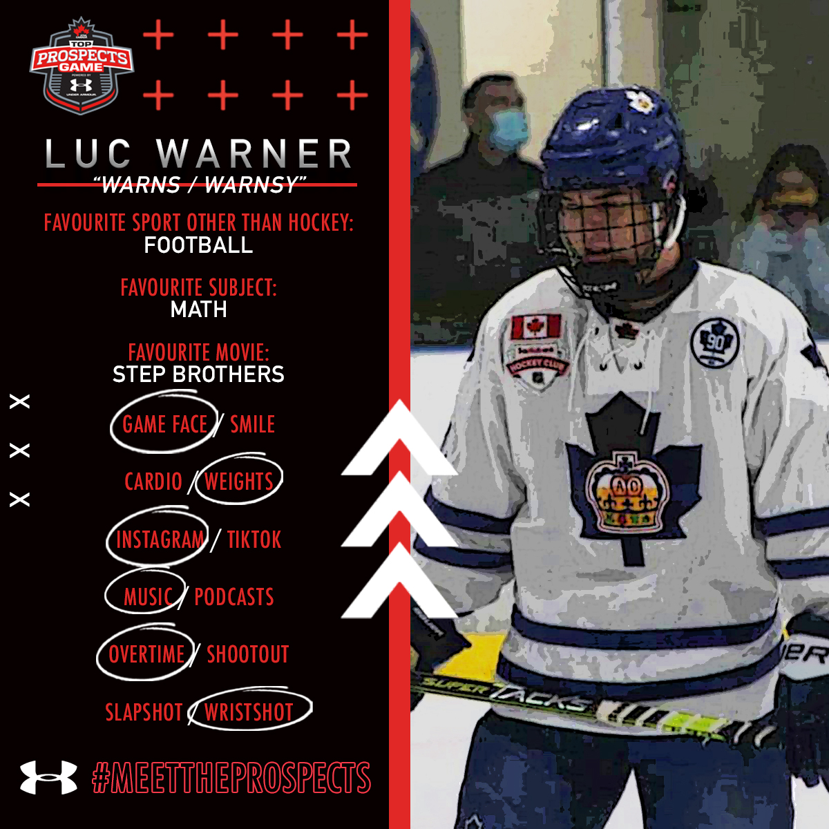 GTHLHockey's tweet photo. The #GTHLTopProspects Game is just 5⃣ days away!

Rounding out Team Clark-James-Primeau, get to know Leo Serlin, Malcolm Spence, Bode Stewart, and Luc Warner ⬇️

#MeetTheProspects | @UnderArmour https://t.co/AGKq57LYA8