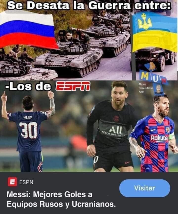 djphlexo's tweet photo. #ULTIMAHORA Se desata la #TerceraGuerraMundial entre Rusia y Ucrania.
–Los de ESPN: https://t.co/QAln14e639