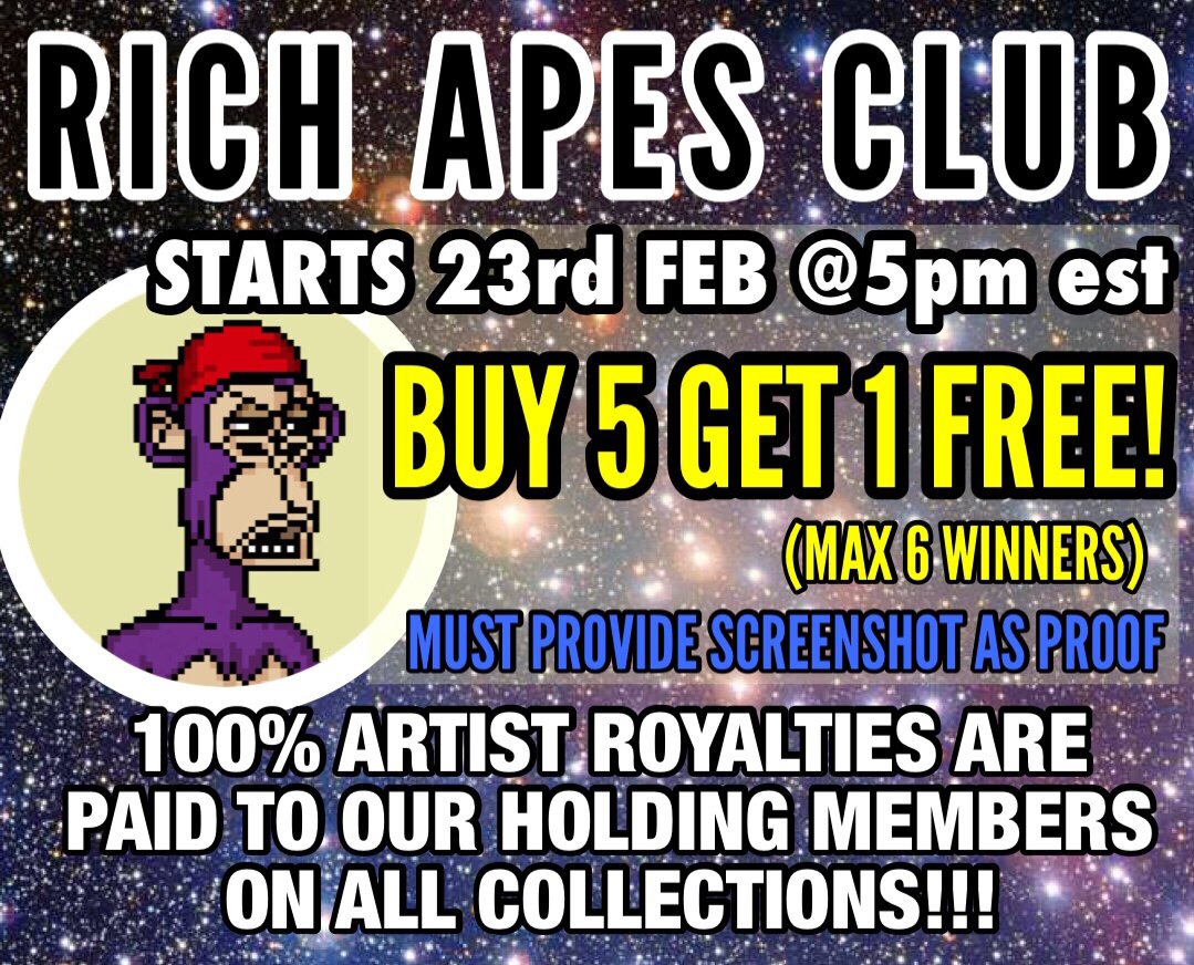 Come get a FREE nft... low price of entry and crazy royalties!!!

#NFTs #NFTcollector #NFTartist #SolanaNFTs #NFTdrop #NFTart #NFTanime #NFTCommunity #NFT #passiveincome #WAGMI #LFG