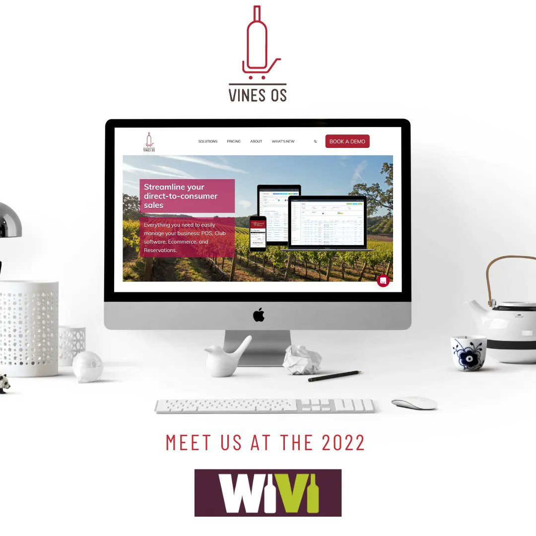 Meet CEO Jules Robbins &amp; her team at WIVI2022 booth 710. Manage your #POS, #Clubs, #eCommerce, Reservations, and more on 1 single platform. Smart. Easy. Modern, Complete. Use code Guest22 for complimentary tradeshow passes. buff.ly/35YwS7X #DtC #WIVI2022 #VinesOS